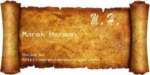 Marek Herman névjegykártya